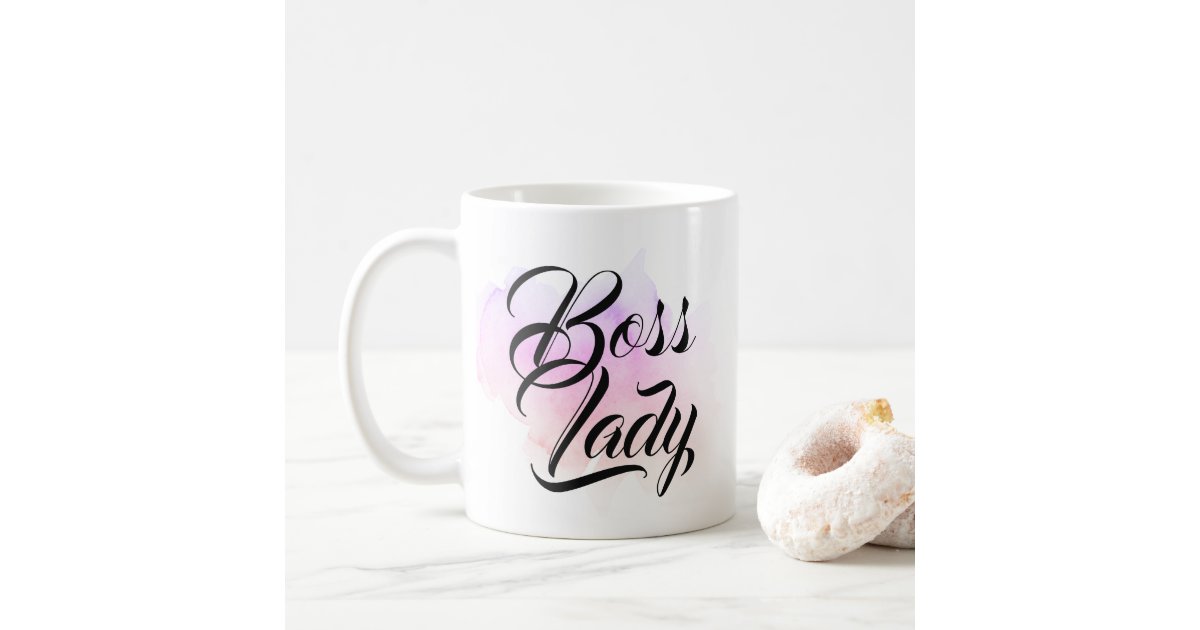 Bossy Lady Ombre Watercolour Splash Coffee Mug Zazzle Com