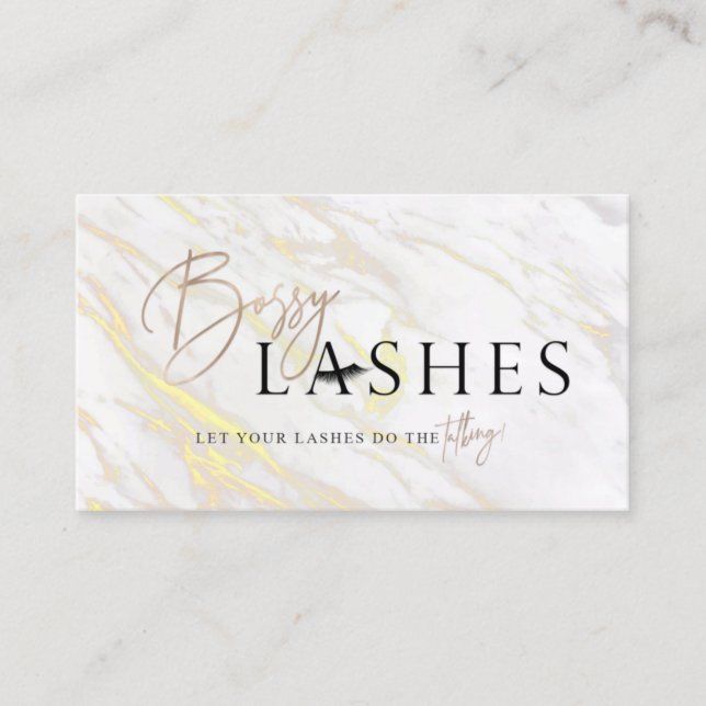 Bossy Lashes Custom Business Card (Front)