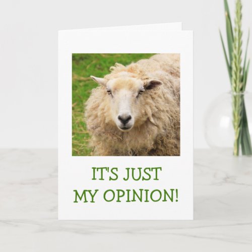 Bossy Sheep Advice Wisdom Get Well Card