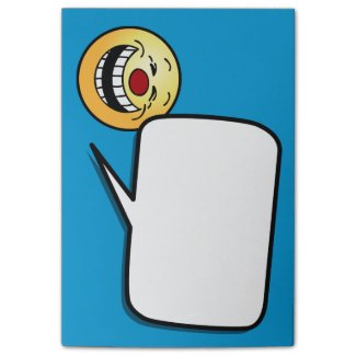 Bossy Smiley Face Grumpey Post-It Note