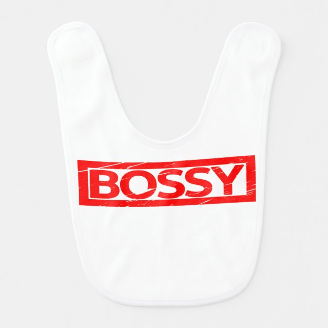 Bossy Stamp Baby Bib (Front)