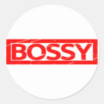 Bossy Stamp Classic Round Sticker