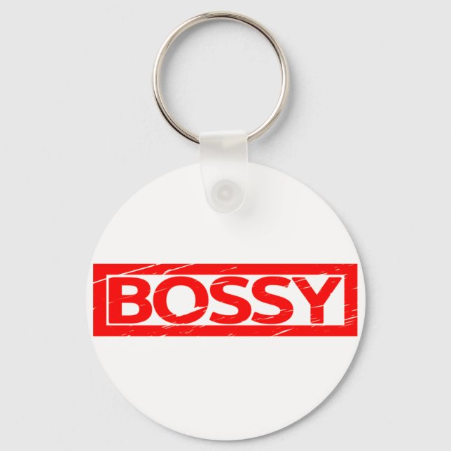 Bossy Stamp Keychain (Front)