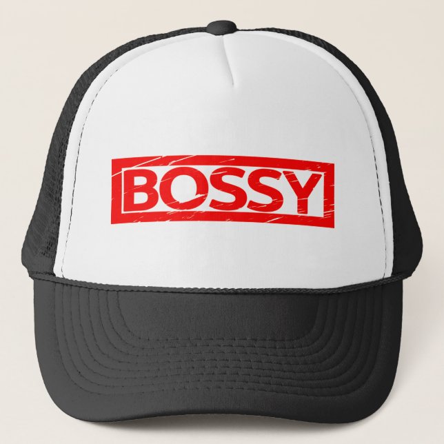 Bossy Stamp Trucker Hat (Front)