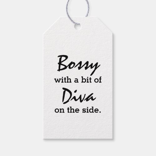 Bossy With A Bit of Diva Gift Tags