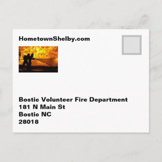 Bostic Volunteer Fire Department Postcard