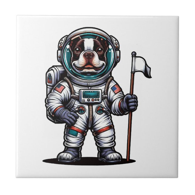 Bostie Astronaut  Ceramic Tile (Front)