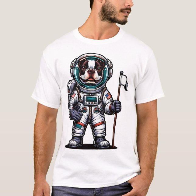 Bostie Astronaut  T-Shirt (Front)