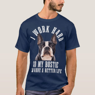 Bostie Mom Dog Dad Funny Boston Terrier T-Shirt