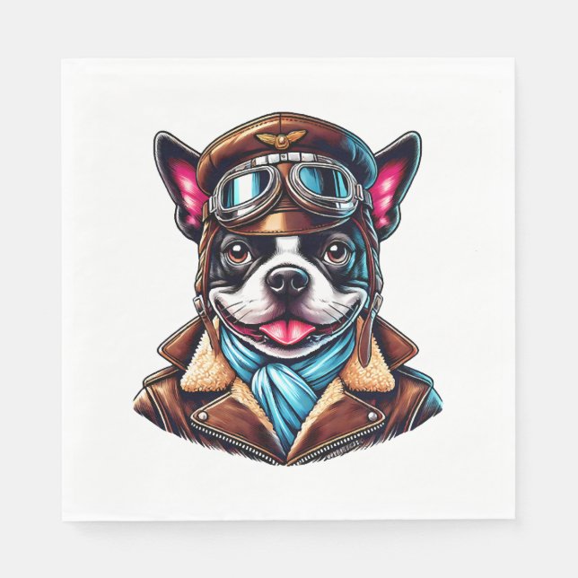 Bostie Pilot Design Napkins (Front)