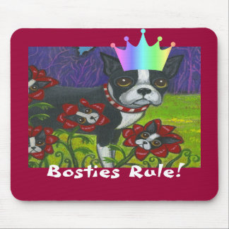 Bosties Rule! Boston Terrier Mousepad