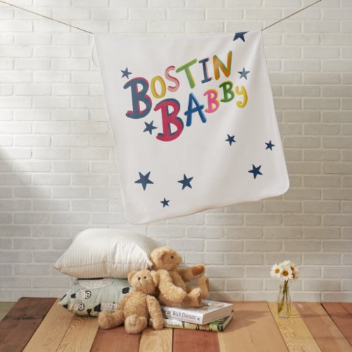 BOSTIN BABBY Black Country Words Baby Blanket