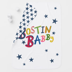 BOSTIN BABBY Black Country Words Baby Blanket