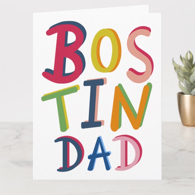 Bostin Dad Black Country Birthday or Father's Day  Card (Small Plant)