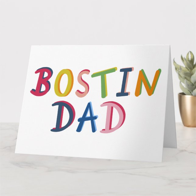 Bostin Dad Black Country Birthday or Father's Day  Card (Small Plant)