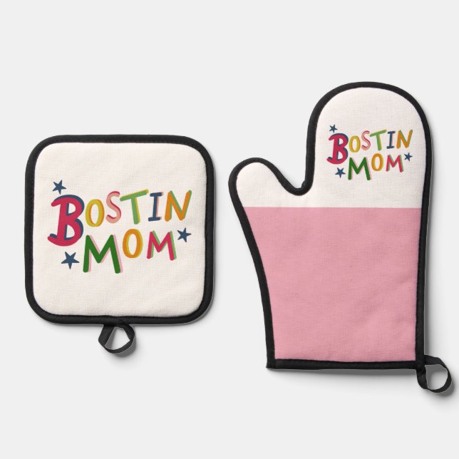 Bostin Dad Black Country  Oven Mitt & Pot Holder Set (Front)