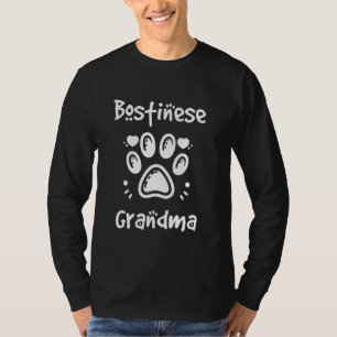 Bostinese Grandma Boston Terrier Pekingese Mix Gra T-Shirt