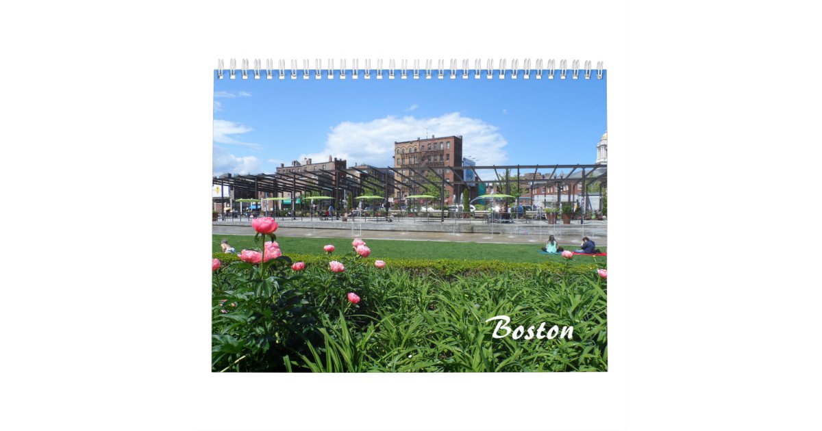 Boston 2025 calendar Zazzle