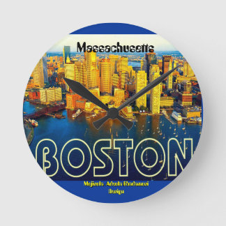 boston 2, Massachusetts - Customized Round Clock