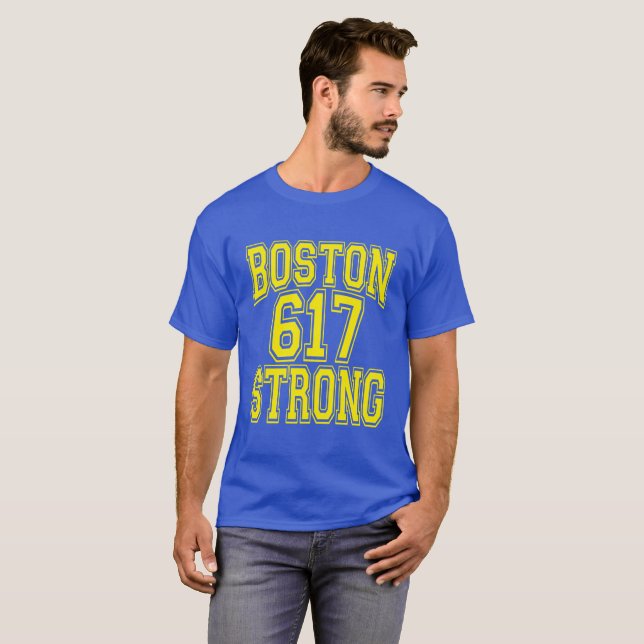 Boston STRONG 617 Typography T-Shirt