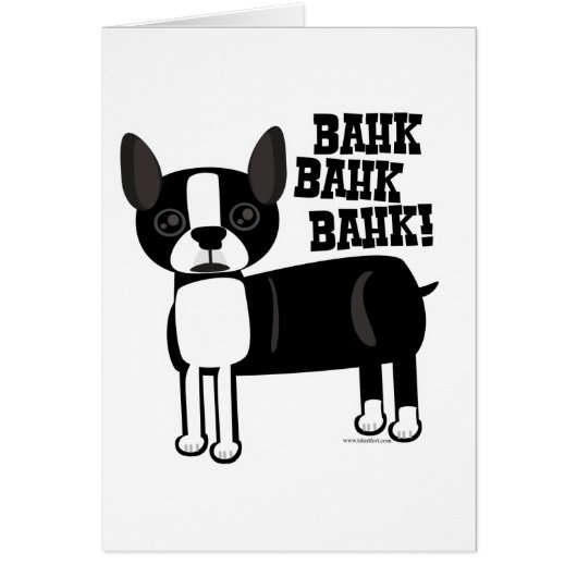 Boston Accent Terrier Fun Cards (Front)