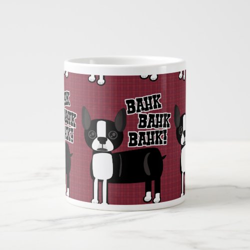 Boston Accent Terrier Pattern Large Coffee Mug