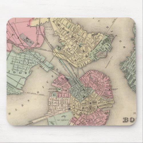 Boston and Adjacent Cities Mouse Pad