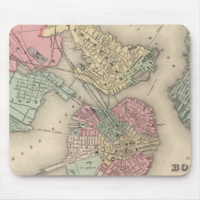 Boston and Adjacent Cities Mouse Pad (Front)