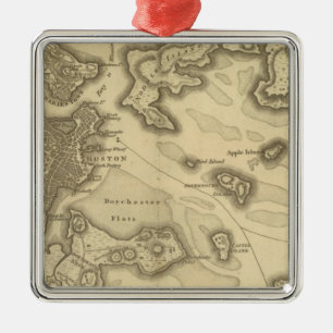 Boston and Its Environs Metal Ornament