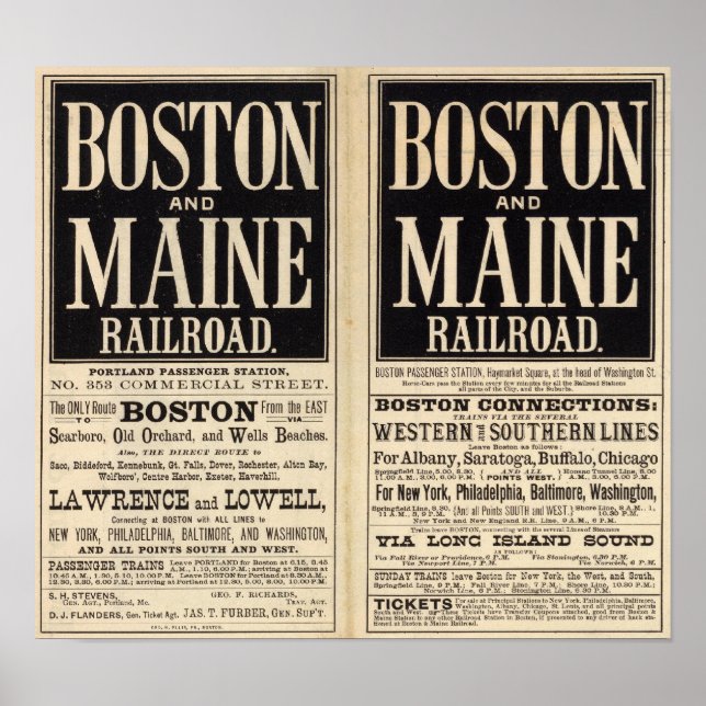 Boston and Maine Railroad Poster (Front)