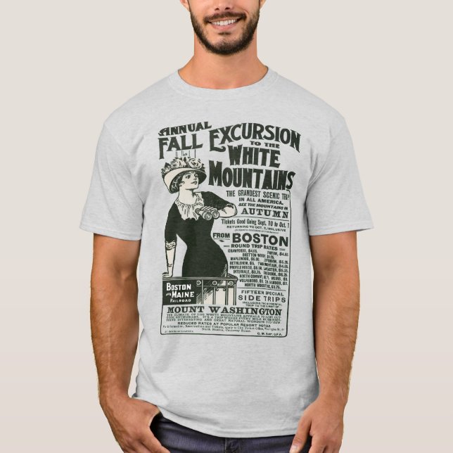 Boston and Maine Railroad White Mountains Mt Wash T-Shirt (Front)