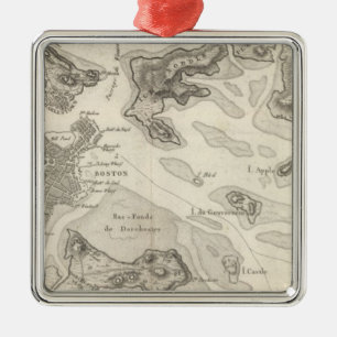Boston and Surrounding Area Metal Ornament