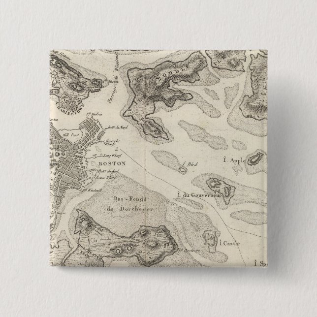 Boston and Surrounding Area Pinback Button (Front)