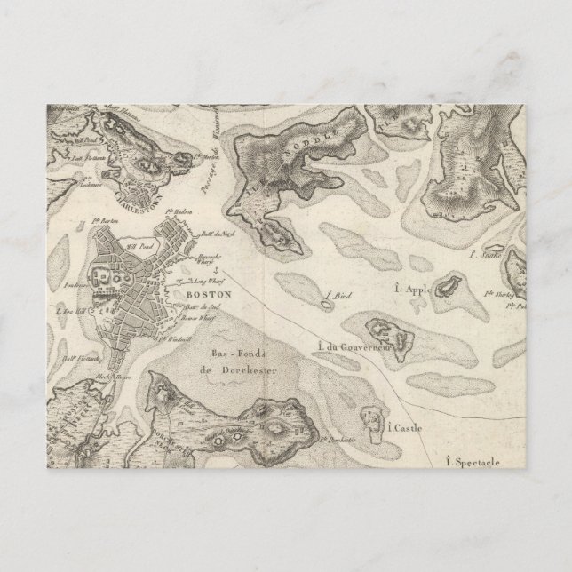 Boston and Surrounding Area Postcard (Front)