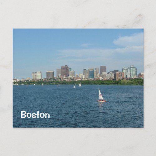 Boston and the Charles River Postcard