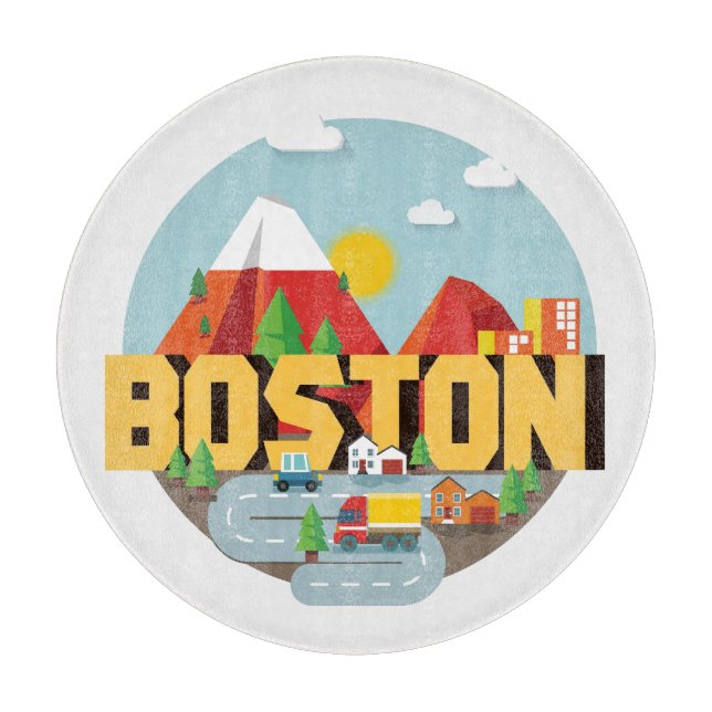 Boston As A Destination Cutting Board (Front)