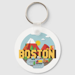 Boston As A Destination Keychain