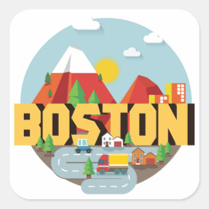 Boston As A Destination Square Sticker