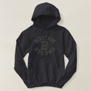 Boston B Strong Embroidery Embroidered Hoodie