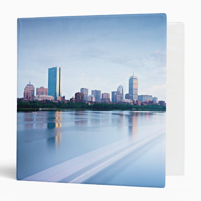 Boston Back bay across Charles River 3 Ring Binder (Front/Inside)