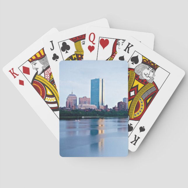 Boston Back bay across Charles River Poker Cards (Back)