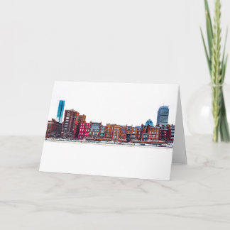 Boston Back Bay Skyline in the Snow Card
