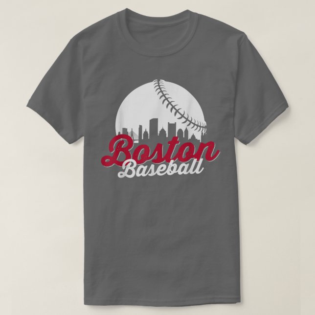 Boston Baseball Ball City Massachusetts Retro Vint T-Shirt (Design Front)
