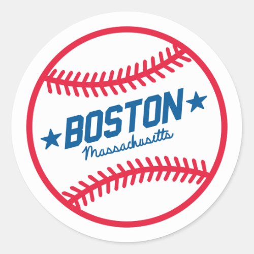 Boston Baseball Classic Round Sticker