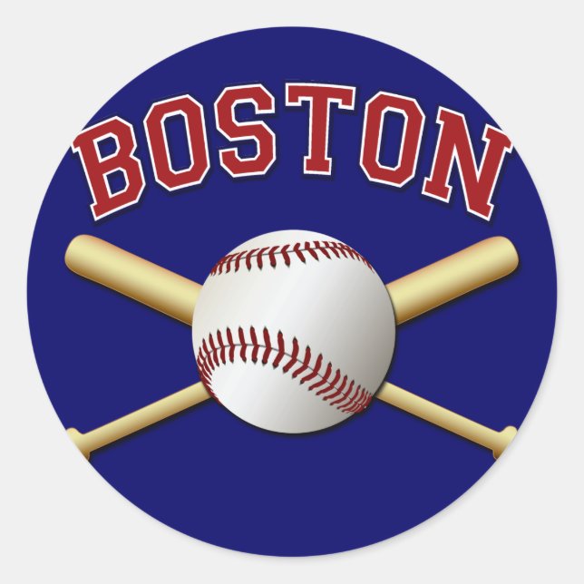 BOSTON BASEBALL CLASSIC ROUND STICKER (Front)