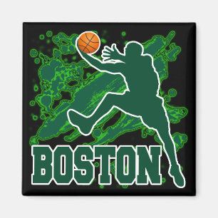 BOSTON BASKETBALL MAGNET
