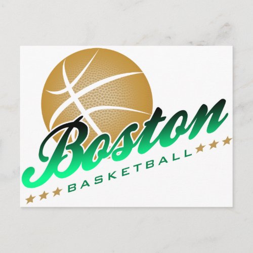 Boston Basketball Postcard