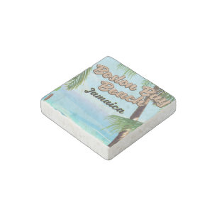 Boston bay beach, Jamaica Stone Magnet