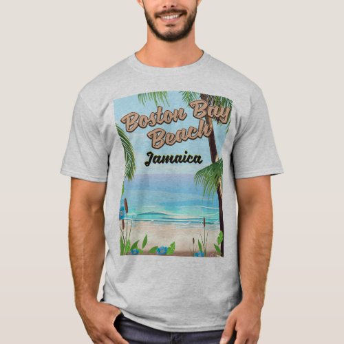 Boston bay beach Jamaica T_Shirt