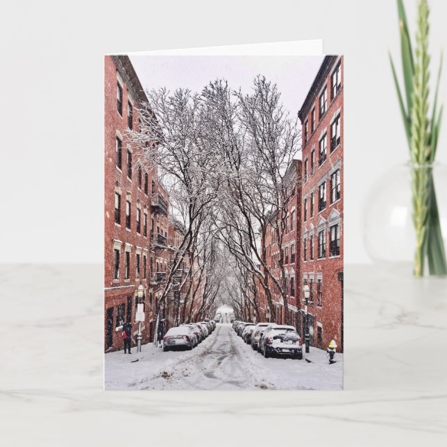 Boston Beacon Hill Snow Card (Front)